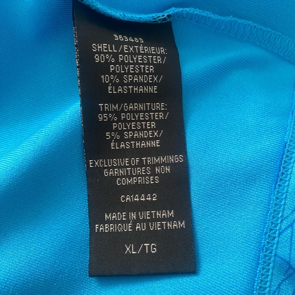 đź’™MONDETTAđź’™Zip up active sweater in blue with pattern. Size XL. Never Worn! - Picture 10 of 12